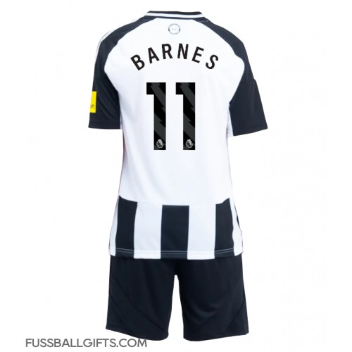 Newcastle United Harvey Barnes #11 Fußballbekleidung Heimtrikot Kinder 2024-25 Kurzarm (+ kurze hosen)